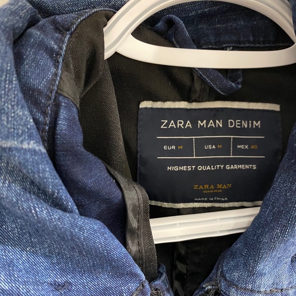 Zara Denim Parka Jacket. - Picture 8 of 9